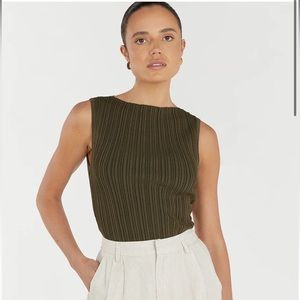 DISSH SIENNA OLIVE KNIT TANK